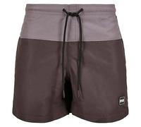 Urban Classics Badeshorts Block Swim Shorts – schnelltrocknend, Kordelzug – XXL Lightasphalt/Black