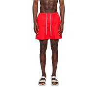 Urban Classics Badeshorts Block – schnelltrocknend mit Kordelzug & Taschen – Cityred Gr. M