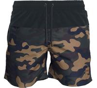Urban Classics Badehose TB1026 Block Swim Shorts schnell trocknend Größe S woodland schwarz