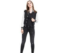 Urban Classics Damen Jacke schwarz / weiß, Größe L Schwarz / Weiß