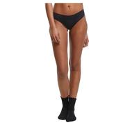 Panty URBAN CLASSICS "Urban Classics Ladies Bonded Brazilian 3-Pack", Damen, Gr. L, schwarz, 90% Nylon, 10% Elasthan, unifarben, Unterhosen Panty (16624251-L) schwarz