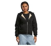 Urban Classics Kapuzenpullover TB7166-00007-0042 Bonded Sherpa mit Reißverschluss Damen Schwarz