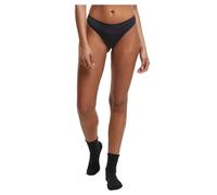 Panty URBAN CLASSICS "Urban Classics Ladies Bonded Tanga 3- Pack", Damen, Gr. S, schwarz, 90% Nylon, 10% Elasthan, unifarben, Unterhosen Panty (68261239-S) schwarz