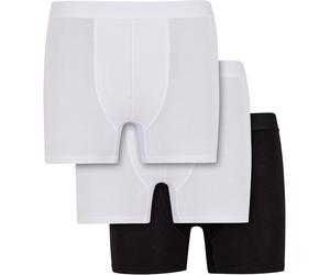 Urban Classics Boxershorts Natural Fibre Retro 3-Pack TB7680B White+White+Black-2XL