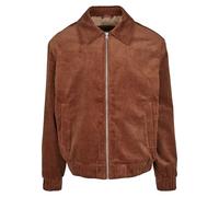 stylische Urban Classics Herren Jacke Reißverschluss Taschen 230 g/m² mit Baumwolle Braun S