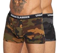 Urban Classics Herren Boxershorts 2er-Pack Camo – Woodcamo & Darkcamo – Größe XL