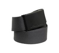 Urban Classics Gürtel Canvas Belt – Unisex, Metallkoppelschnalle, kürzbar – Charcoal/Schwarz