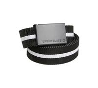 Urban Classics Gürtel Canvas – Polyester, verstellbar & kürzbar, Metallkoppelschnalle – Schwarz