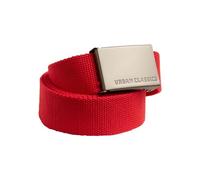 Urban Classics – Gürtel Canvas Belt – Polyester, Metallkoppelschnalle, kürzbar – Rot