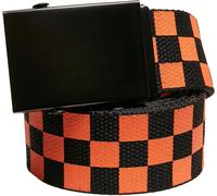 Urban Classics Check And Solid Canvas Belt 2-Pack Frauen in Gr. SM in Schwarz