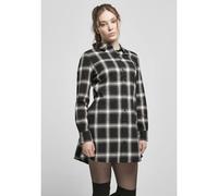 Urban Classics Damen Shirtkleid Check – 100% Baumwolle – Schwarz/Weiß – Gr. S