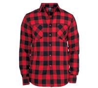 Urban Classics Checked Flanell Flanellhemd schwarz rot in M