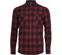 Urban Classics Checked Flanell Shirt Flanellhemd schwarz burgund in XXL