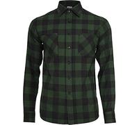 Urban Classics Checked Flanell Shirt Flanellhemd schwarz dunkelgrün in XXL