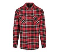 Urban Classics Checked Roots Shirt Herren-T-Shirt - rot schwarz S