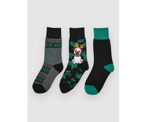 Urban Classics Christmas Dog 3-Pack Socken multicolor Gr. 31/34
