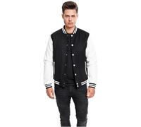 Urban Classics Herren Oldschool College Jacke - Slim Fit S, black/White
