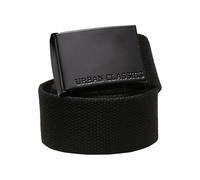 Urban Classics Unisex Coloured Buckle Canvas Belt Gürtel, Schwarz, L/XL