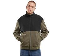 Urban Classics Jacke Colour Block Polar Fleece – Regular Fit – Schwarz/Olive – XL