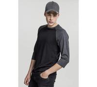 Urban Classics Contrast 3/4 Sleeve Raglan Tee Langarmshirt schwarz charcoal in 3XL