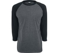 Urban Classics Contrast 3/4 Sleeve Raglan Tee Langarmshirt charcoal schwarz in XL