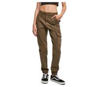 Urban Classics Ladies Cotton Twill Utility Pants in Gr. 30 in Olive