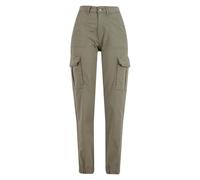 Stoffhose URBAN CLASSICS "Urban Classics Damen Ladies Cotton Twill Utility Pants", Damen, Gr. 29, Normalgrößen, grün (palegrün), 98% Baumwolle, 2% Elasthan, unifarben, relaxed fit, Hosen (31568430-29)