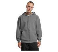 Sweatjacke URBAN CLASSICS "Urban Classics Herren Cozy Zip Hoody", Herren, Gr. S, grau (cloudgrau), 95% Baumwolle, 5% Elasthan, unifarben, Langarm, Sweatjacken (31620367-S) cloudgrau