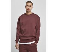 Urban Classics Herren Sweatshirt Crewneck Fleece-Sweatshirt, lässiges Sweatshirt für Männer, Loose Fit, , cherry, 3XL