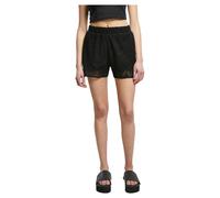 Urban Classics Damen Shorts TB6016 – Resort-Shorts mit Häkelspitze, Schwarz, XS