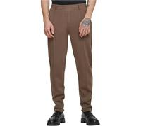 Chinos URBAN CLASSICS "Urban Classics Cropped Interlock Jogg Chino", Herren, Gr. S, US-Größen, chalkbraun, 60% Baumwolle, 40% Polyester, unifarben, normal, Hosen (36484346-S) chalkbraun
