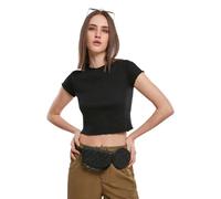 Urban Classics T-Shirt Cropped Rundhals Kurzarm 2er Pack Schwarz XS Damen