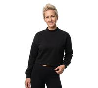 Urban Classics Damen Sweatshirt Cropped Oversized High Neck Crew Schwarz XL