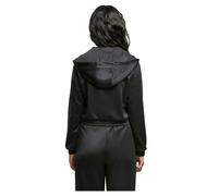 Trainingsjacke URBAN CLASSICS "Urban Classics Ladies Cropped Track Jacket", Damen, Gr. XXL, schwarz, 100% Polyester, unifarben, normal, ohne Ausschnitt, Jacken Trainingsjacke (47421825-XXL) schwarz