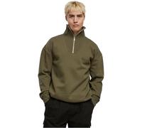 Urban Classics Herren Sweater Cut & Sew Troyer, hoher Kragen & Halb-Reißverschluss, S-5XL