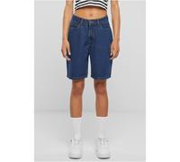 Urban Classics Damen Shorts Ladies 90`s Bermuda, Denim Bermudashorts für Frauen, im Retro-Style, mid indigo washed, 29