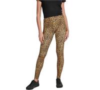 Urban Classics Damen Animal Print Leggings, Farbe Leo, GröÃŸe: XL ,Skinny