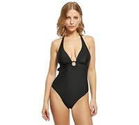 Urban Classics Damen Badeanzug Ladies Recycled Neckholder Swimsuit Black M