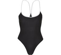 Urban Classics Damen Badeanzug Ladies Recycled Retro Swimsuit Black/White-5XL