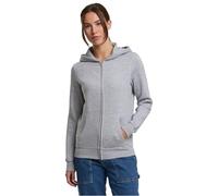 Urban Classics Damen Basic Essential Zip Hoody - Kapuzenjacke mit Reißverschluss im Regular Fit - Lässiger Hoodie für Alltag & Freizeit, Heathergrey, L