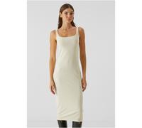 Urban Classics Damen Kleid Ladies Basic Long Cotton Jersey Dress aus Baumwolljersey Beige L