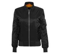 URBAN CLASSICS LADIES BASIC BOMBER JACKET FRAUEN JACKE SCHWARZ, Größe:L