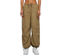 Urban Classics Damen Baumwoll-Cargo-Parachute-Hose Cargo-Hose khaki L