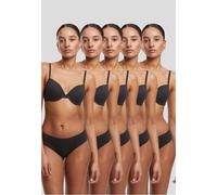 Urban Classics Damen BH mit Bügel Ladies Basic Cotton Brazilian 5-Pack TB7659C Black+Black+Black+Black+Black-S