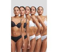 Urban Classics Damen BH mit Bügel Ladies Basic Cotton Brazilian 5-Pack TB7659C Black+Black+White+White+Heathergrey-S