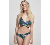 Urban Classics Damen Bikini Draped Pattern Vriesea Schwarz XL