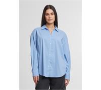 Klassische Bluse URBAN CLASSICS "Urban Classics Ladies Oversized Cotton Blouse", Damen, Gr. XL, blau (powderblau), 69% Baumwolle, 29% Polyester, 2% Elasthan, Blusen (11756660-XL) powderblau