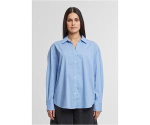 Urban Classics Damen-Bluse, Oversized, aus Baumwolle, puderblau, Größe S