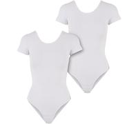 Urban Classics Damen-Body aus elastischem Bio-Jersey, 2er-Pack Weiß+Weiß L