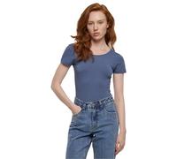 Urban Classics Damen Body Ladies Organic Stretch Jersey Body, Kurzarm Body für Frauen, Bio-Baumwolle, vintageblue, 4XL